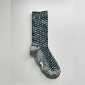 Fjallraven Gray and Teal Striped Women's Wool Socks